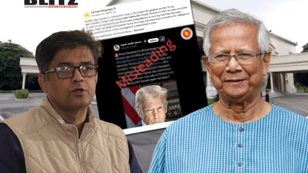 Press Section, Trump-hater, Muhammad Yunus, continues to lie