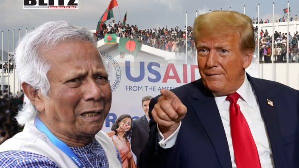 US President Donald Trump, USAID, Sheikh Hasina, Bangladesh, American taxpayer dollars, Pakistani ISI, Islamists, Meta, Muhammad Yunus,  Elon Musk, Mark Zuckerberg, Hamas, Al Qaeda, Bay of Bengal, Trump’s administration