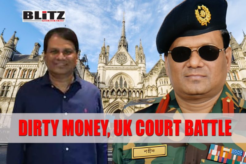 Background UK High Court and in the front Shahid Uddin Khan