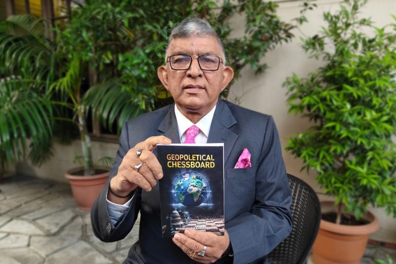 Md. Shahidur Rahman Tapa with his newly launched book "Geopolitical Chessboard"