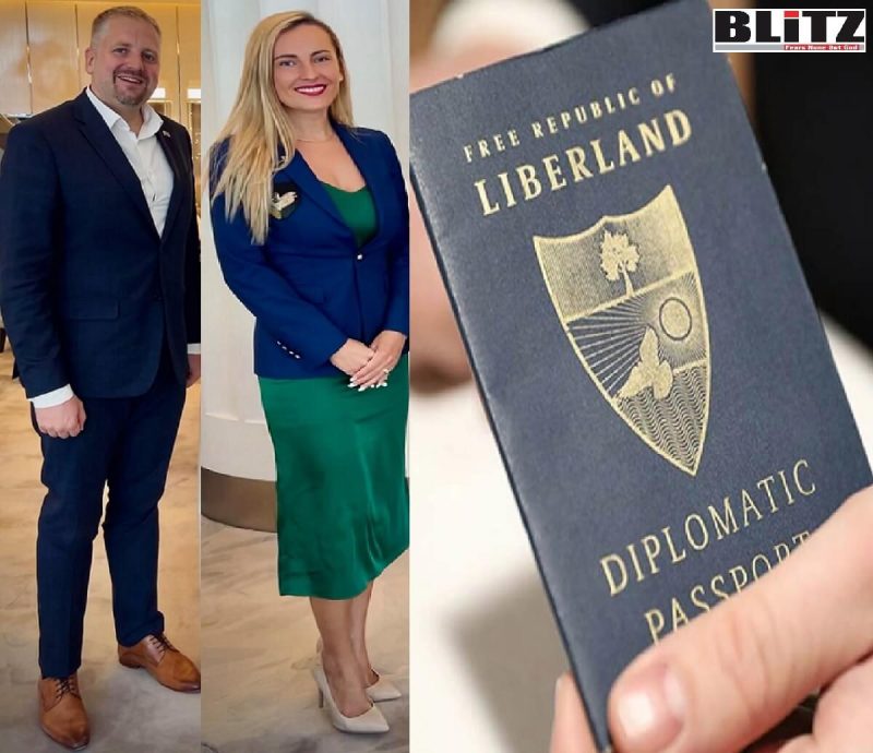 Vit Jedlička, self-proclaimed president non-existent country Liberland with his cohort Zuzana Uchnárová